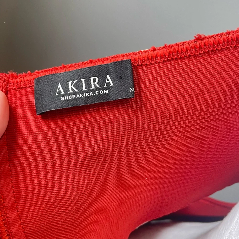 Akira Women's Abstract Print Cutout Midi Dress‎ Multicolor Size XL - Picture 4 of 6